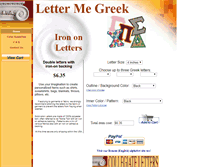Tablet Screenshot of lettermegreek.com